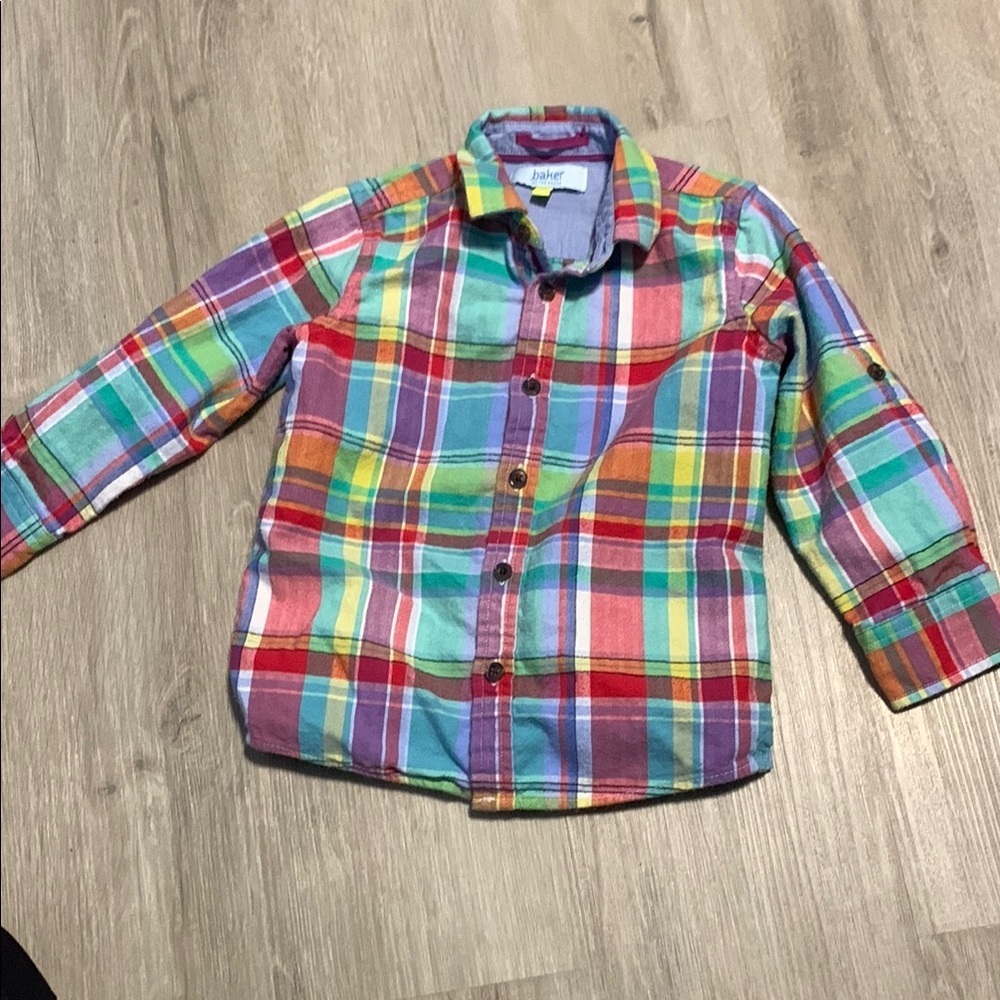 Ted Baker Multicolor Plaid Kids Button Down Shirt